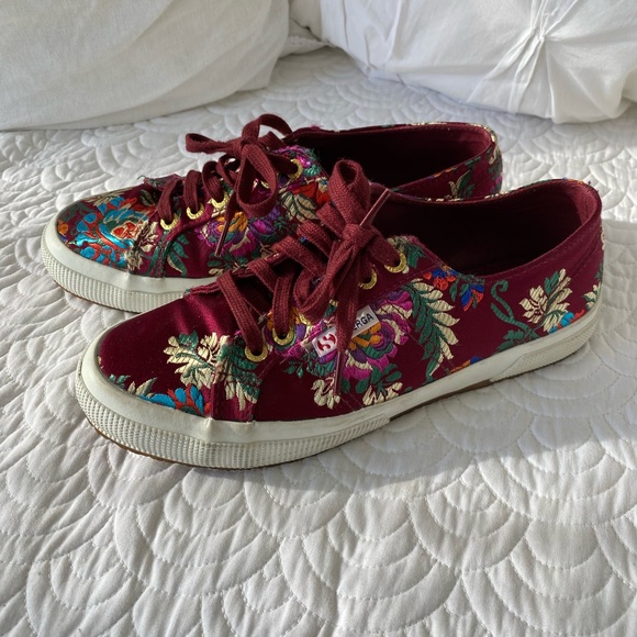 Superga Shoes - SUPERGA Embroidered Satin Sneakers